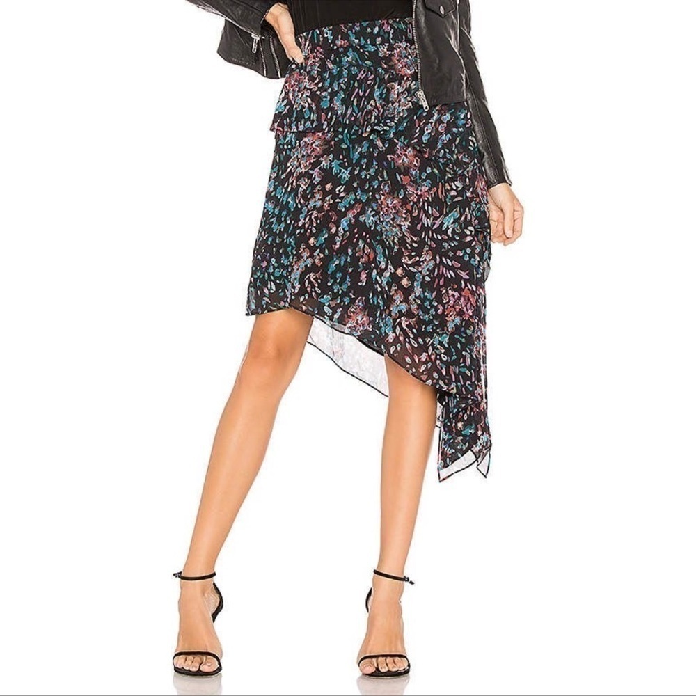 IRO Blink Asymmetrical Skirt In Black